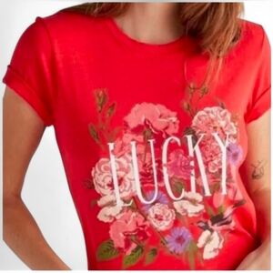 LUCKY BRAND Paradise Flower Tee - Medium